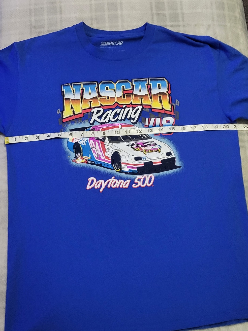 NASCAR Racing Daytona 500 T-Shirt Royal Blue Sz L